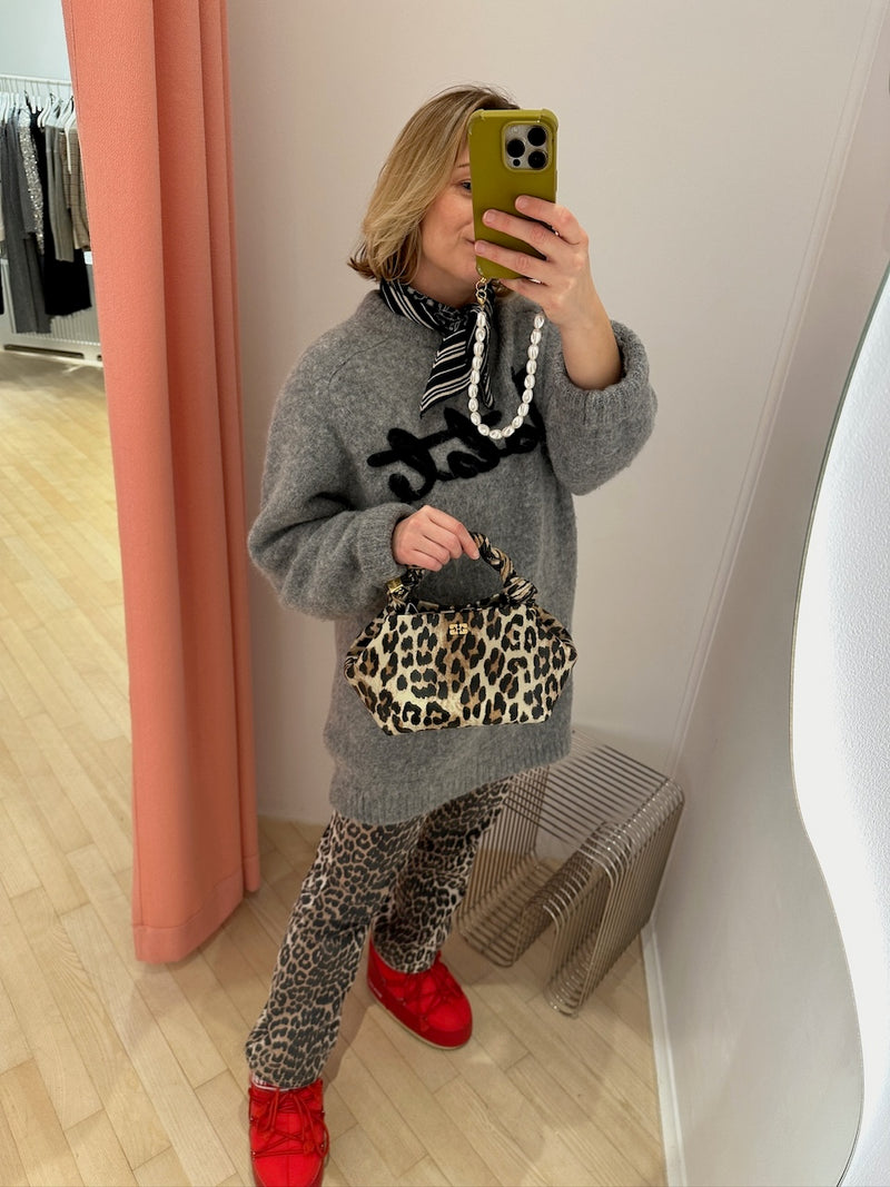 Ganni Bou Bag Small Leopard