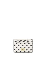 Ganni Bou Card Holder Print Dots egret