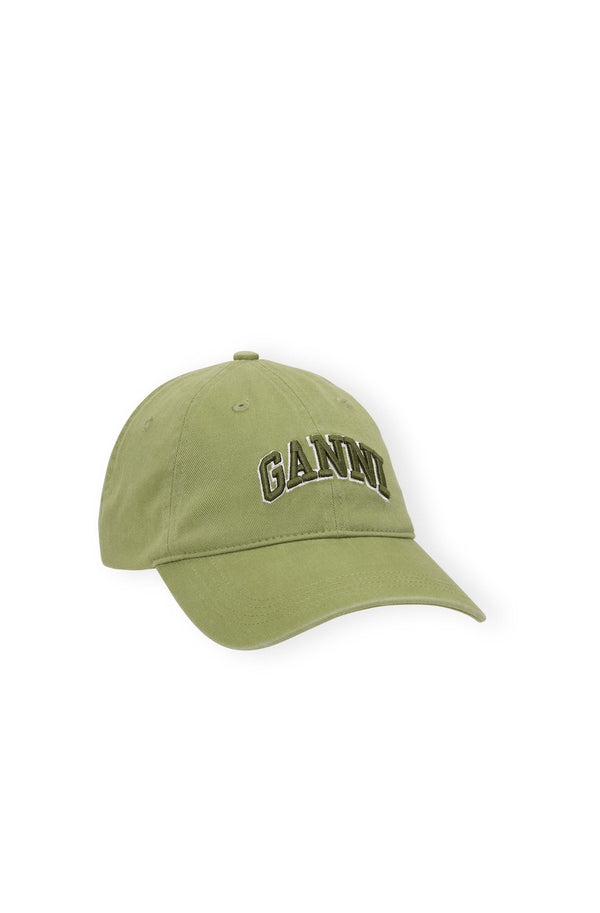 GANNI Cap golden cypress