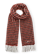 Check Mix Woven Scarf racing red