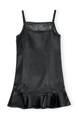 Duchesse Satin Mini Dress black