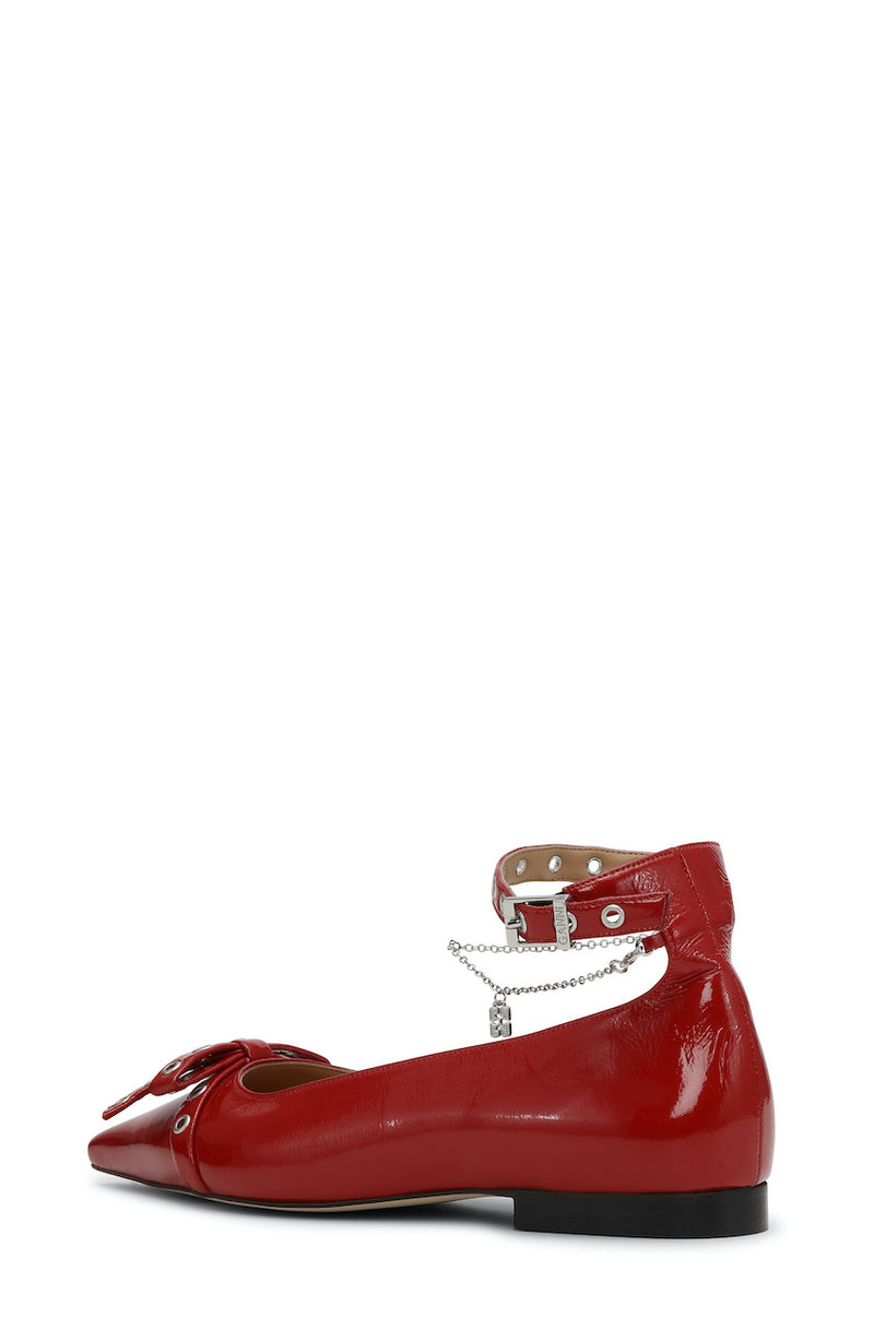 Eyelets Jewel Ballerina Naplack racing red