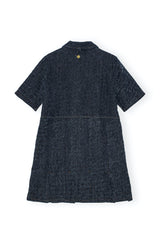 Fluffy Denim Mini Dress rinse