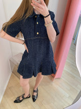 Fluffy Denim Mini Dress rinse