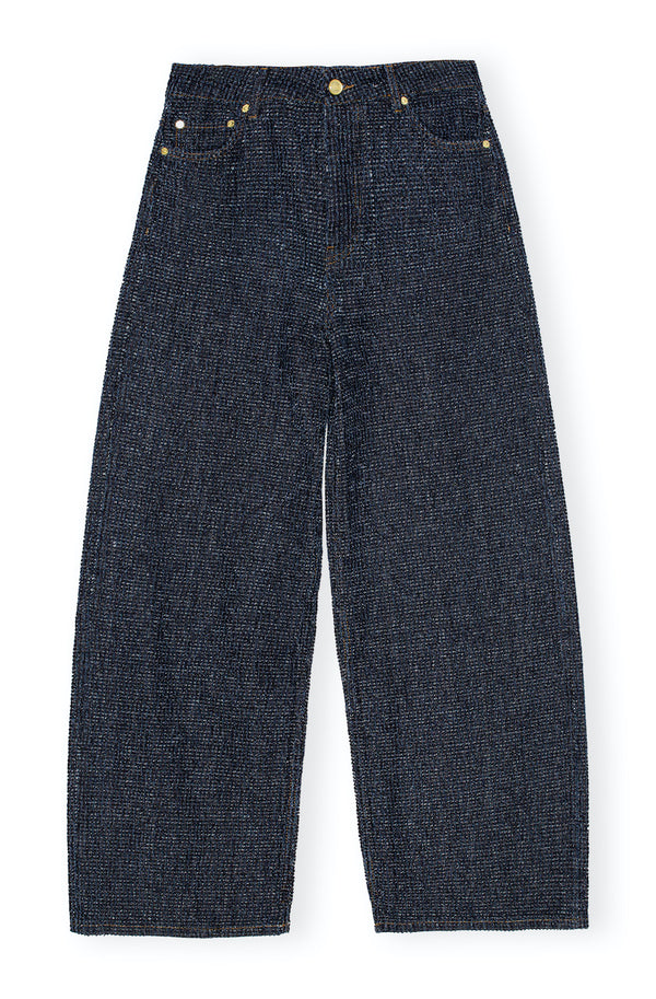 Fluffy Denim Wide Jeans rinse