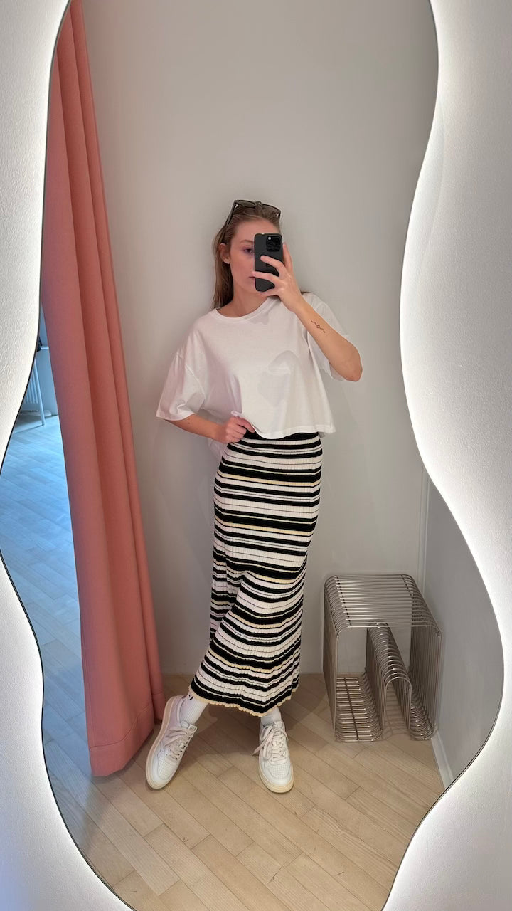 Future Viscose Rib Long Skirt multicolour