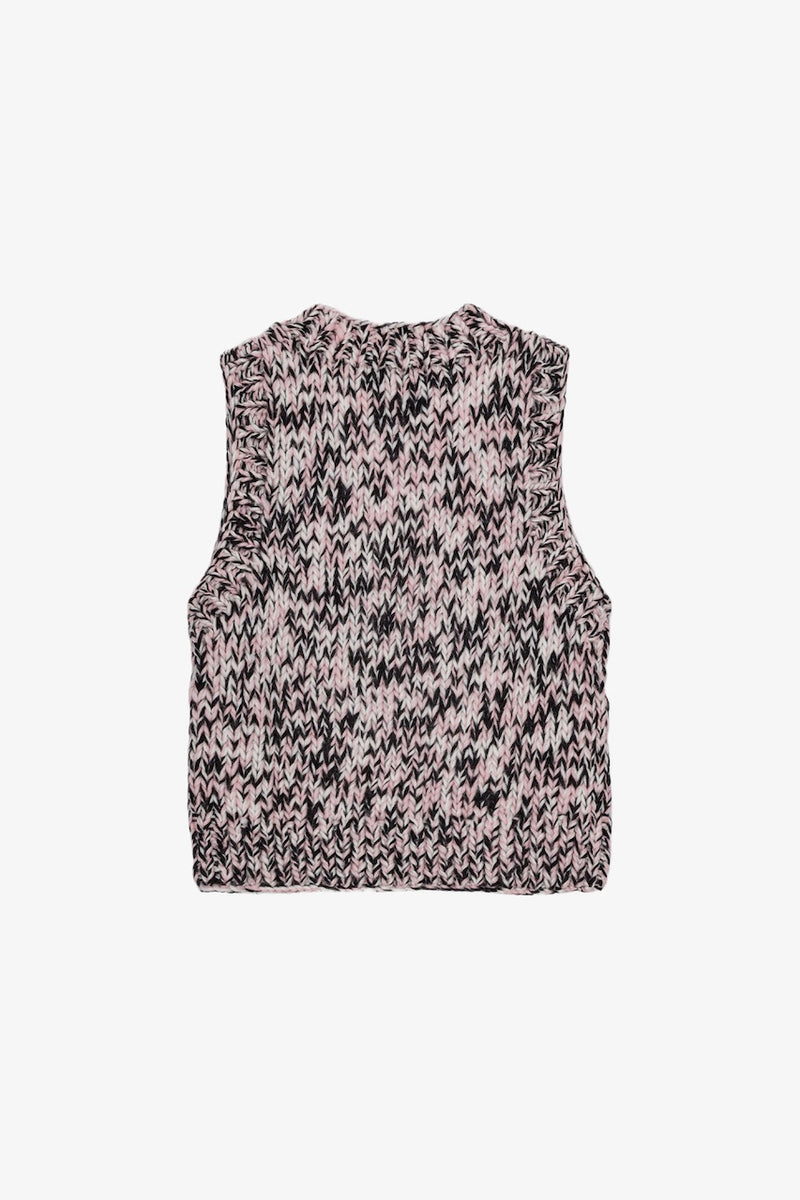 Graphik Wool Handknit Vest chalk pink