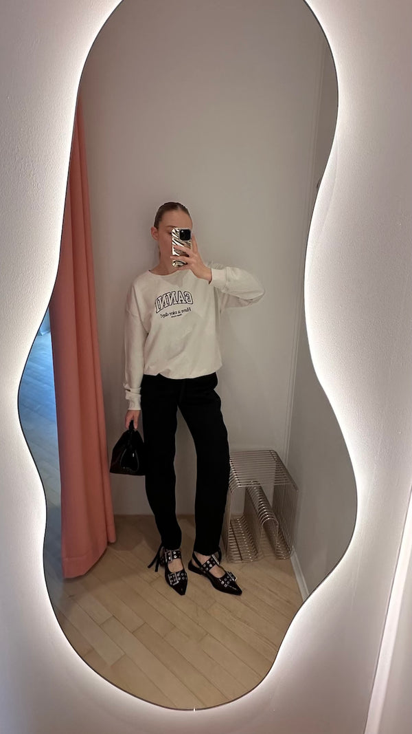 Isoli Ganni Oversized Sweatshirt egret