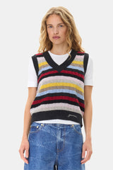 Logo Wool Mix Vest multicolour