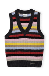 Logo Wool Mix Vest multicolour