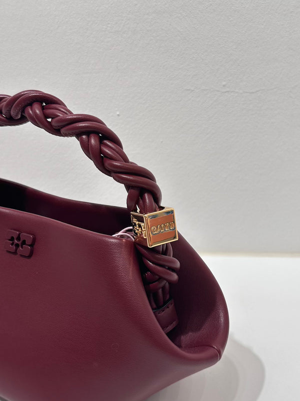 Ganni Mini Bou Bag burgundy