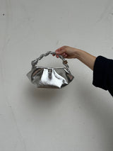 Ganni Mini Bou Bag metallic silver