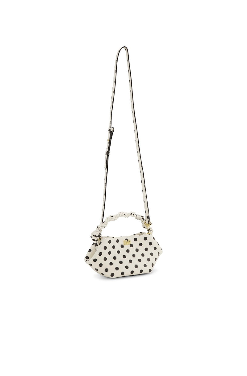 Ganni Mini Bou Bag Print Dots egret