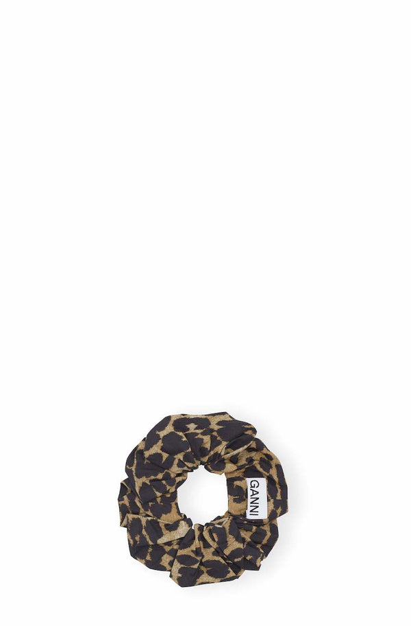 Printed Cotton Scrunchie leopard