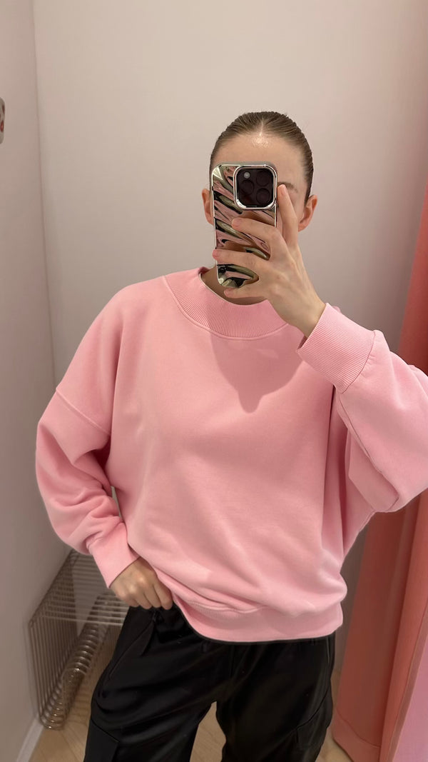 Frankie Crew Sweater pastel pink