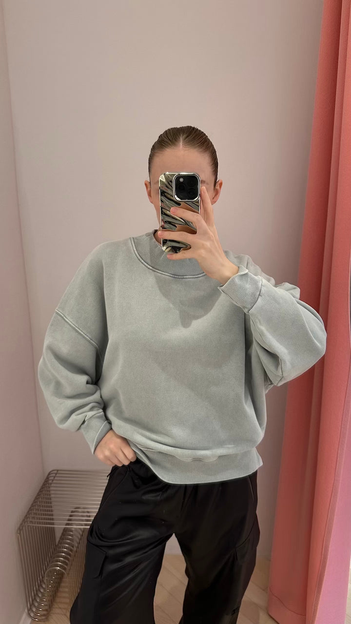 Frankie Crew Sweater salt grey