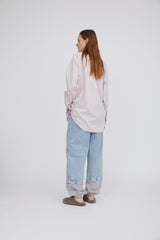 Holiday Shirt dusty rose stripe