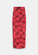 Leny Skirt spicy red flower