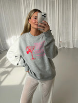 Cherry Good Friends Sweater grey