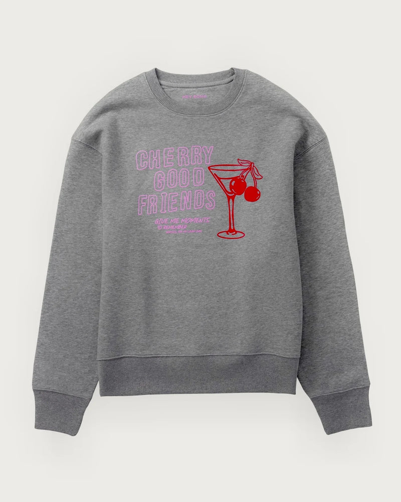 Cherry Good Friends Sweater grey