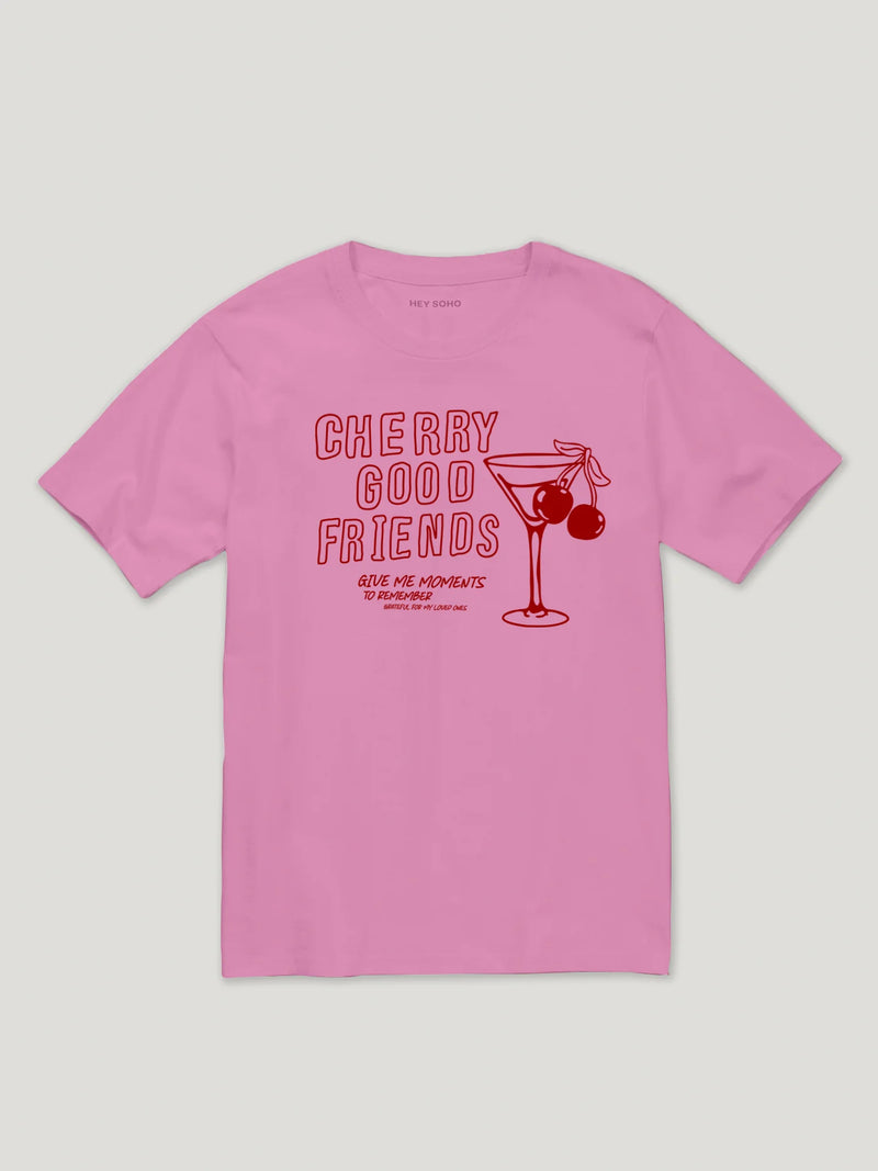 Cherry Good Friends T-Shirt rosa