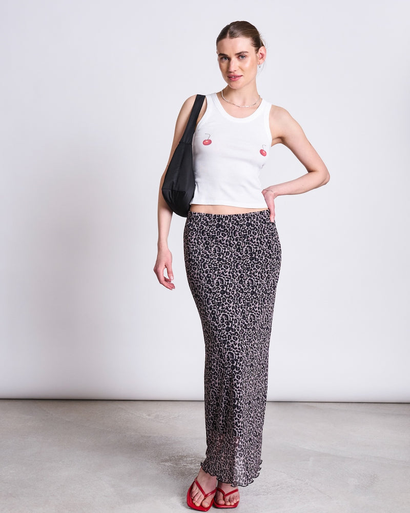 Amager Printed Top white cherry