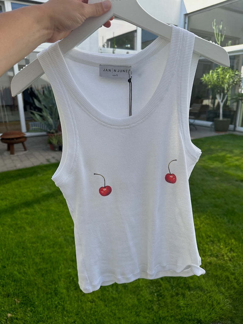 Amager Printed Top white cherry