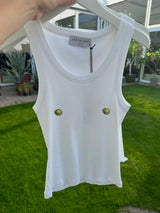 Amager Printed Top white olive