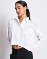 Isted Drawstring Shirt white