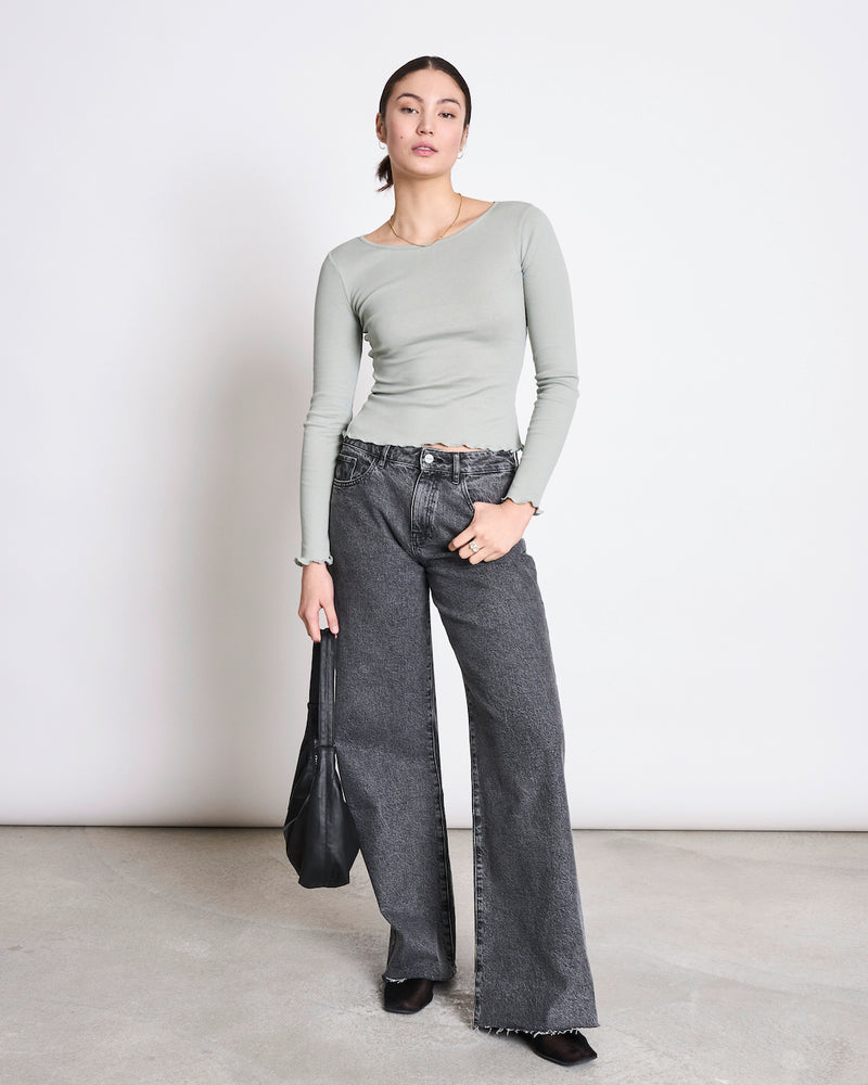 Sunny Wide Leg Jeans light grey