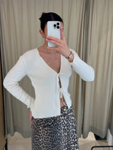 Tangy Tie Cardigan off-white