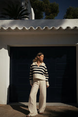 Colette Jumper stripe ivory / navy