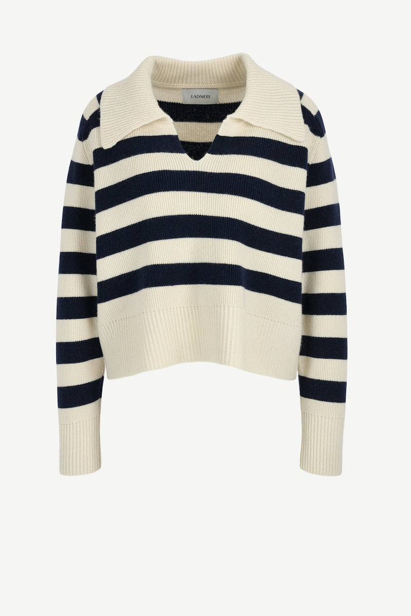 Colette Jumper stripe ivory / navy