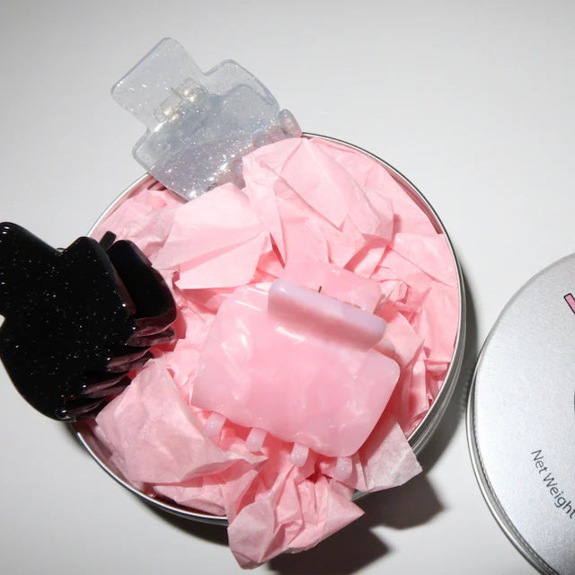 Hairclip Set Oyster black/pink/clear