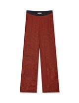 2x2 Cotton Stripe Velon Pants fiery red / black