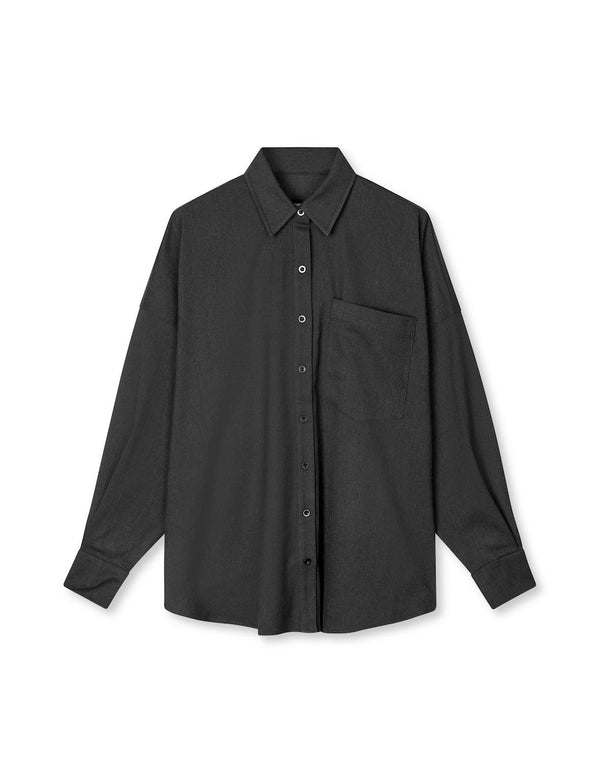 Fulva Nicky Shirt dark grey melange