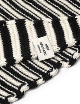 Momo Crochet Stripe scarf black/vanilla ice