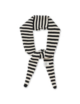 Momo Crochet Stripe scarf black/vanilla ice