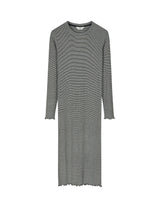 Stripe Boa Dress black/vanilla ice