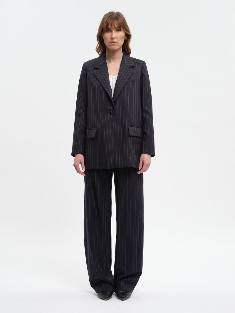 Cesare Pantalon navy stripes