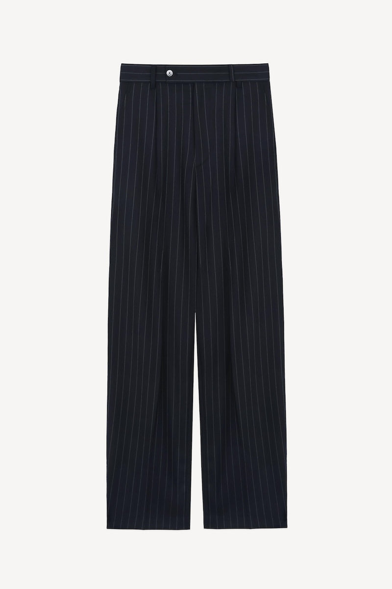 Cesare Pantalon navy stripes