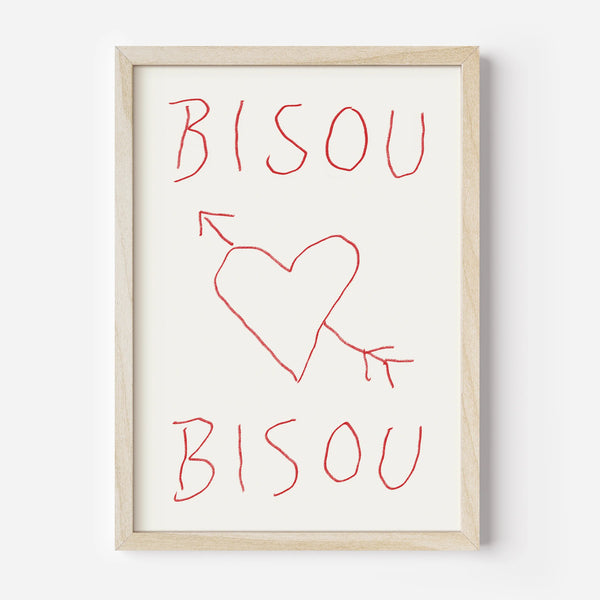 Poster 'bisou bisou'