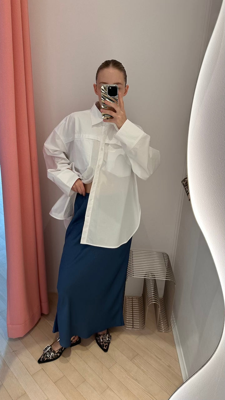 Falia Poplin Oversized Shirt bright white