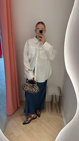 Falia Poplin Oversized Shirt bright white