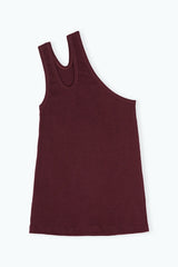 Toya Jersey One-Shoulder Top bordeaux