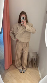 Kise Two Color Wide Pants safari