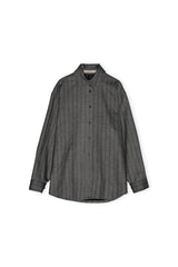 Striped Overshirt black