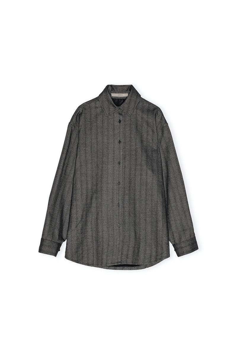 Striped Overshirt black