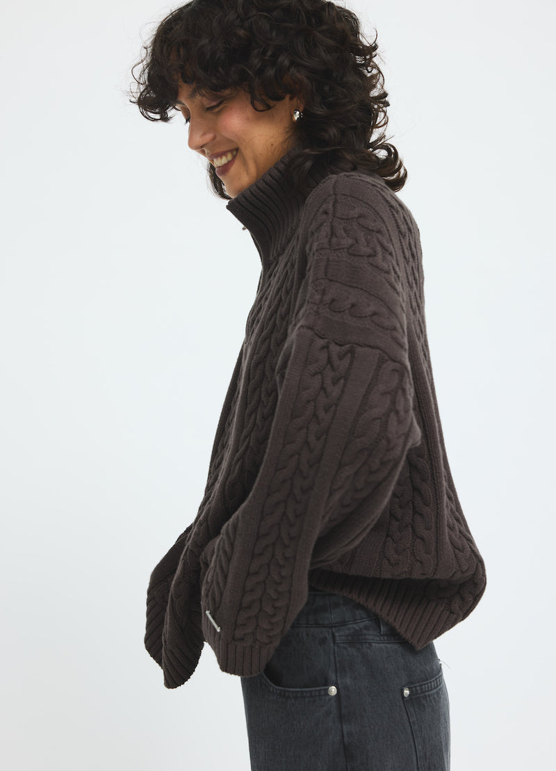 DawsonRS Knit Pullover dark brown