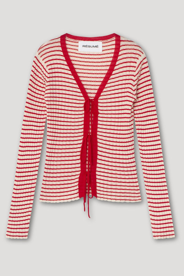 FinnleyRS Knit Cardigan red stripe